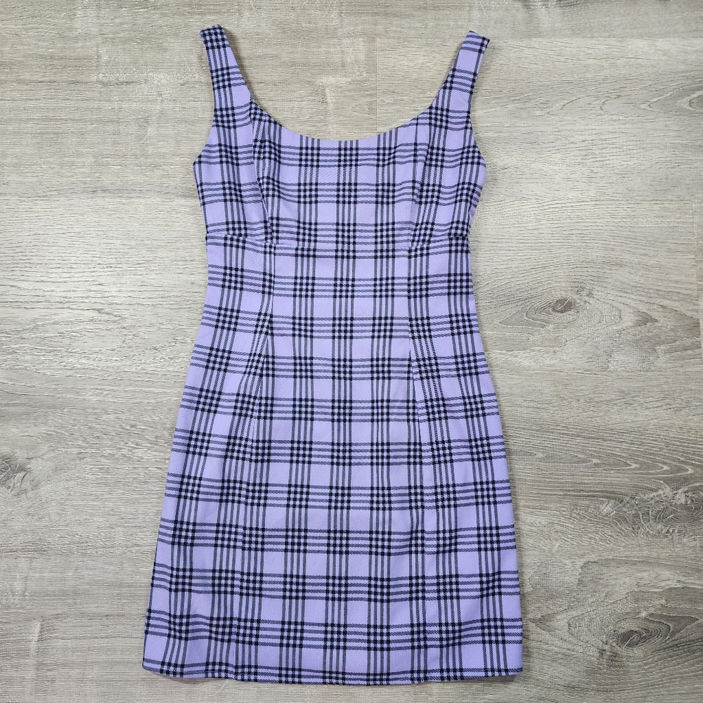 EMPYRE Purple Black Plaid Dress Small